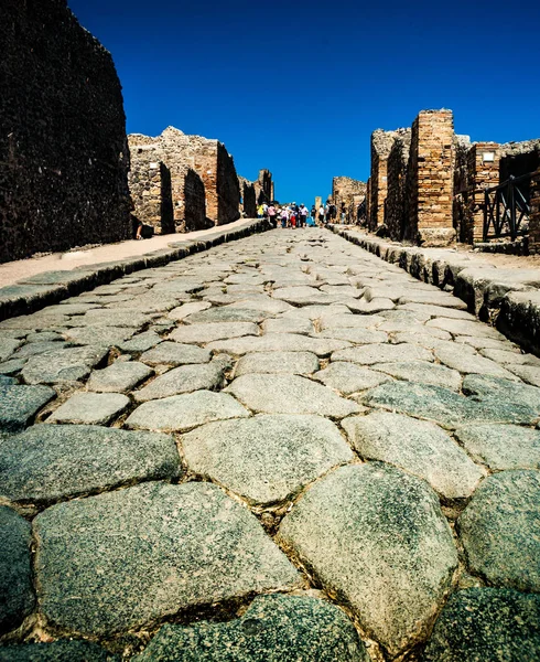 A híres antik telek közelében található ókori Pompei, Nápoly. — Stock Fotó