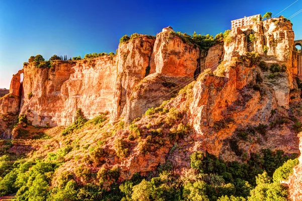 Ronda, Spanien, ett landskap med ravinen Tajo — Stockfoto