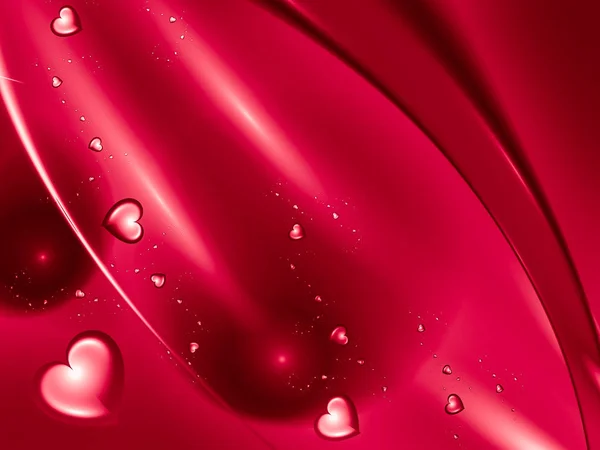 Background with red hearts — Stock Photo, Image