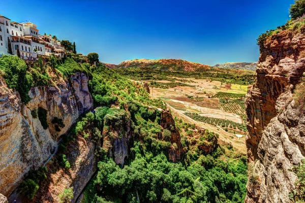 Ronda, Spanien, ett landskap med ravinen Tajo — Stockfoto