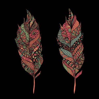 Paskalya yumurtası renkli illüstrasyon kart el ile çizilmiş