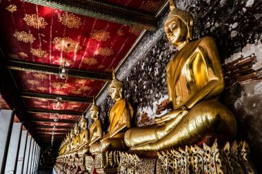 Buda heykeli. WAT Arun, Temple of Dawn olduğunu bir Budist tapınağı