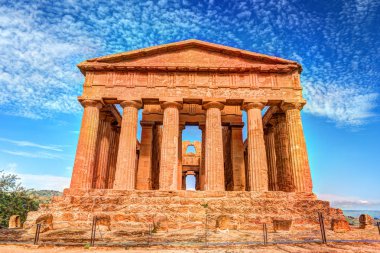 Concordia ünlü tapınak tapınak Vadisi Agrigento yakınlarında