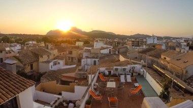 Alcudia Old Town Mayorka Mallorca Panoraması