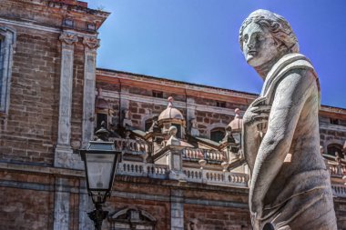 Ünlü Barok Piazza Pretoria, Palermo, Sicilya yazıklar Çeşmesi