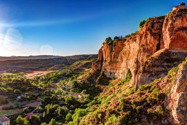 Ronda, España, un paisaje con la garganta del Tajo —  Fotos de Stock