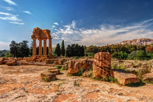 Agrigento op Sicilië. Tempel van Castor en Pollux — Stockfoto