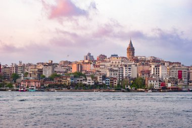 İstanbul, Türkiye'nin Orta Çağ Simgesel Yapı kule Beyoğlu İlçe tarihi mimarisi ve galata