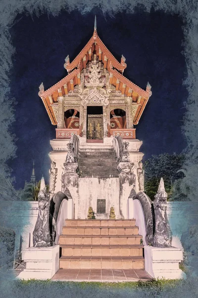 Buddhistický chrám Chiang Mai, Thajsko — Stock fotografie