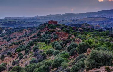 Concordia ünlü tapınak tapınak Vadisi Agrigento yakınlarında
