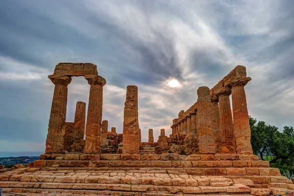 Juno Temple - antik Yunan Simgesel Yapı Valle dei Templi — Stok fotoğraf