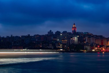 İstanbul, Türkiye'nin Orta Çağ Simgesel Yapı kule Beyoğlu İlçe tarihi mimarisi ve galata