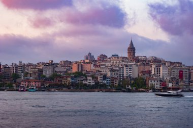 İstanbul, Türkiye'nin Orta Çağ Simgesel Yapı kule Beyoğlu İlçe tarihi mimarisi ve galata