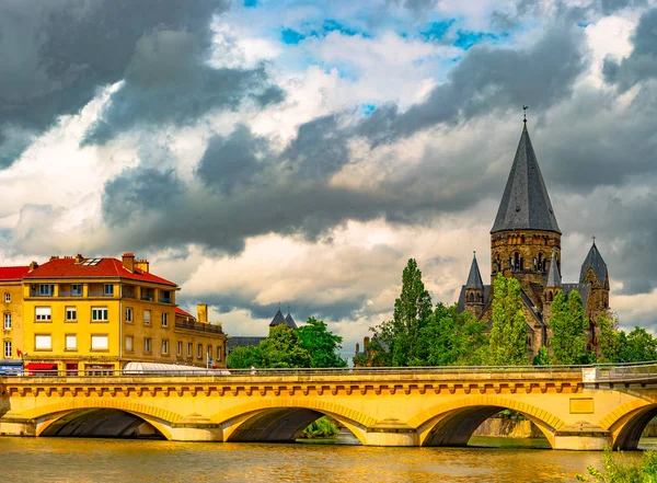 Cityscape of Metz town, France — Stock Photo, Image