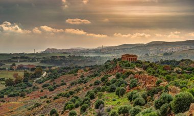 Concordia ünlü tapınak tapınak Vadisi Agrigento yakınlarında