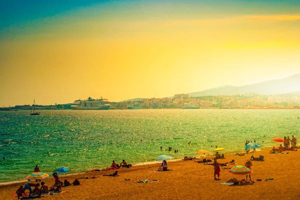 Weergave van het strand van Palma de Mallorca — Stockfoto