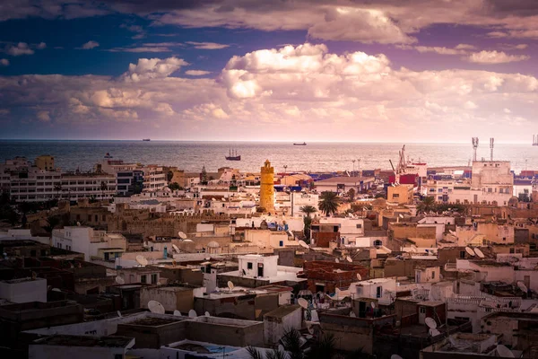 Pohled z mediny v Sousse — Stock fotografie