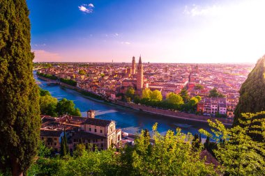 panoramik bir Verona, İtalya
