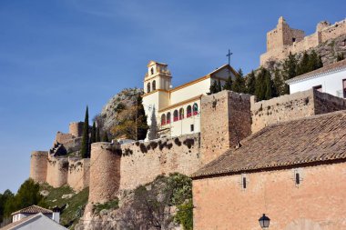 View of the town of Moclin and the castle, in the province of Granada, Spain