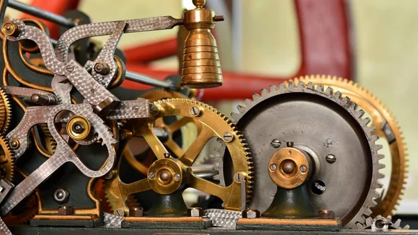 Zahnräder Der Maschinerie Einer Alten Uhr — Stockfoto