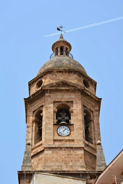 Turnul Bisericii Întrupării Lui Loja Din Granada Spania — Fotografie, imagine de stoc