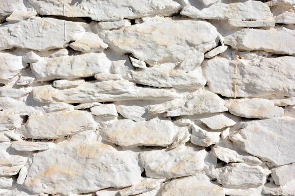 Texture Wall Made White Painted Stones Alpujarra Granada Spain — Stock Photo, Image