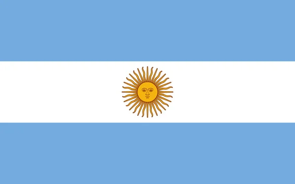 Vlag van Argentinië horizontaal — Stockfoto