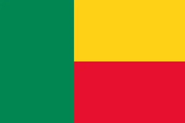 수평 한 베냉의 국기 — 스톡 사진
