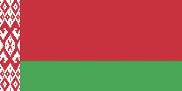 Vízszintes Fehéroroszország zászlaja — Stock Fotó