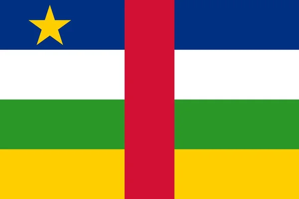 Centralafrikanska republikens flagga — Stockfoto