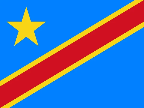 刚果民主主义共和国的旗帜 — 图库照片