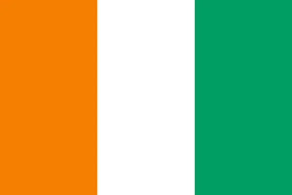 Flagge der Elfenbeinküste — Stockfoto