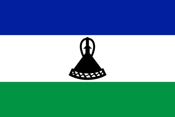 Lesotho zászlaja — Stock Fotó