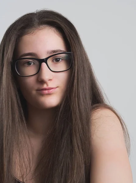 Bespectacled Teen Girl — Zdjęcie stockowe