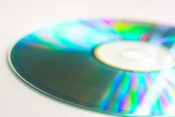 Compacte Schijf Met Rainbow Reflection Closeup — Stockfoto