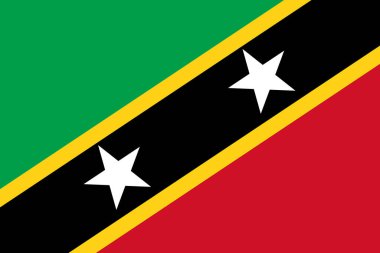 Saint Kitts ve Nevis Yatay Resmî Bayrağı