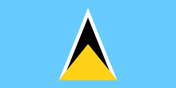 Official Large Flat Flag Saint Lucia Horizontal — стокове фото