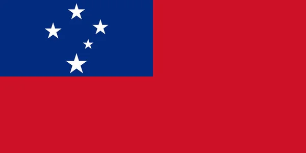 Bandeira Plana Grande Oficial Samoa Horizontal — Fotografia de Stock