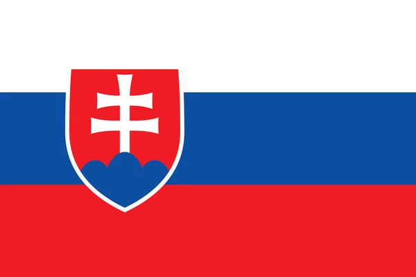 Official Large Flat Flag Slovakia Horizontal — Stock Photo, Image