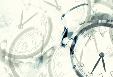 Arka plan için bulanık korku masa saati.