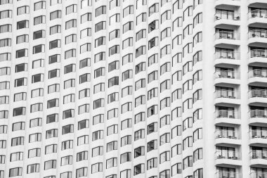 Soyut backg için modern binanın yüksekliği cam pencere desen