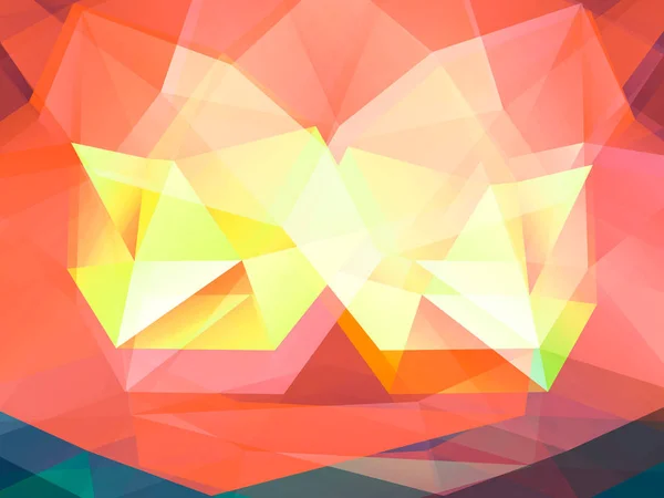 Red, Orange and pink Low Poly trangular trendy hipster backgroun — Stock Photo, Image