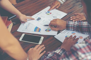 İş planlaması iş grafik ekip çalışması kavramı ile