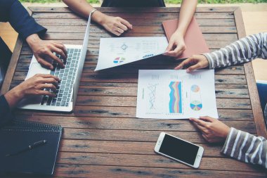 İş planlaması iş grafik ekip çalışması kavramı ile