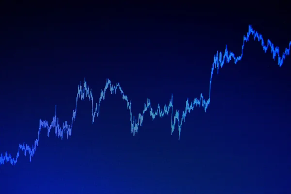 Gráficos led de primer plano e información resumida para hacer comercio de acciones gr —  Fotos de Stock