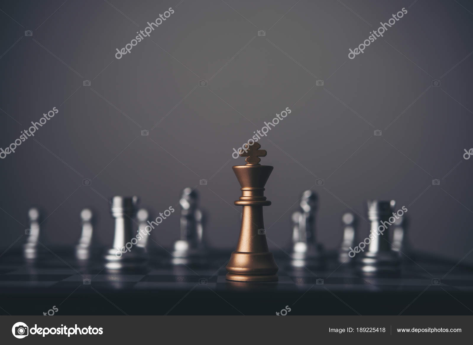 Chess. Black King and Queen on the board .The most powerful