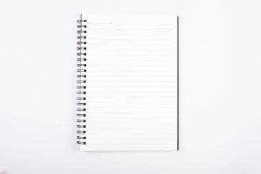 Beyaz arka plan üzerinde izole defter. boş not defteri.