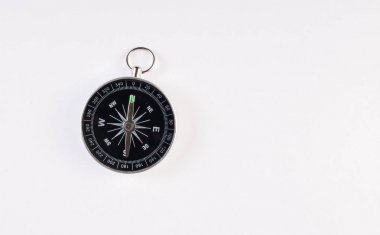 Frontal view of compass isolated on white background. clipart