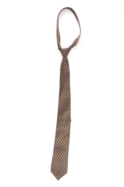 Barna nyakkendőt elszigetelt fehér background. — Stock Fotó
