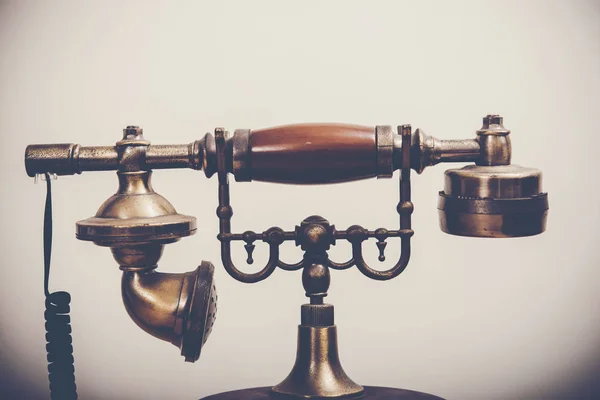 Vintage Phone Wooden Table — Stock Photo, Image